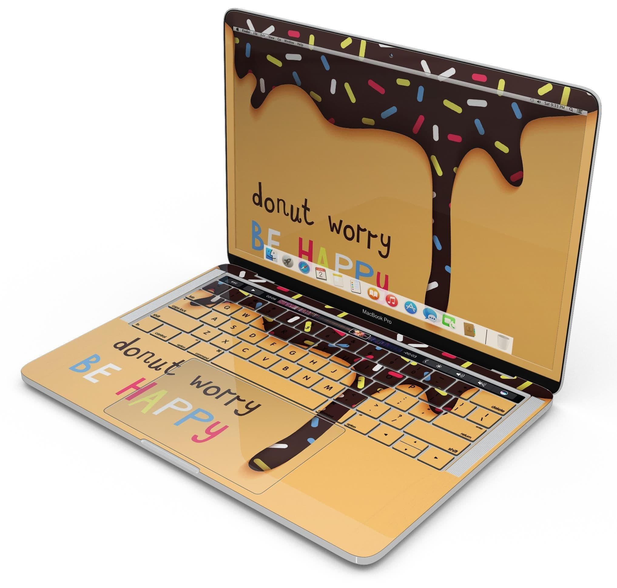 image-Donut Worry Be Happy - Skin Decal Wrap Kit Compatible with the Apple