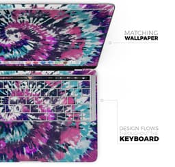 image-Spiral Tie Dye V3 - Skin Decal Wrap Kit Compatible with the Apple