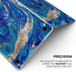 image-Vivid Blue Gold Acrylic - Skin Decal Wrap Kit Compatible with the