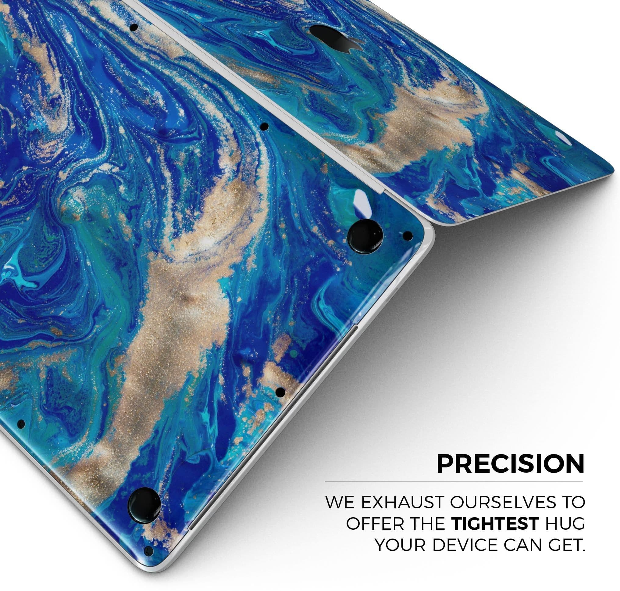 image-Vivid Blue Gold Acrylic - Skin Decal Wrap Kit Compatible with the