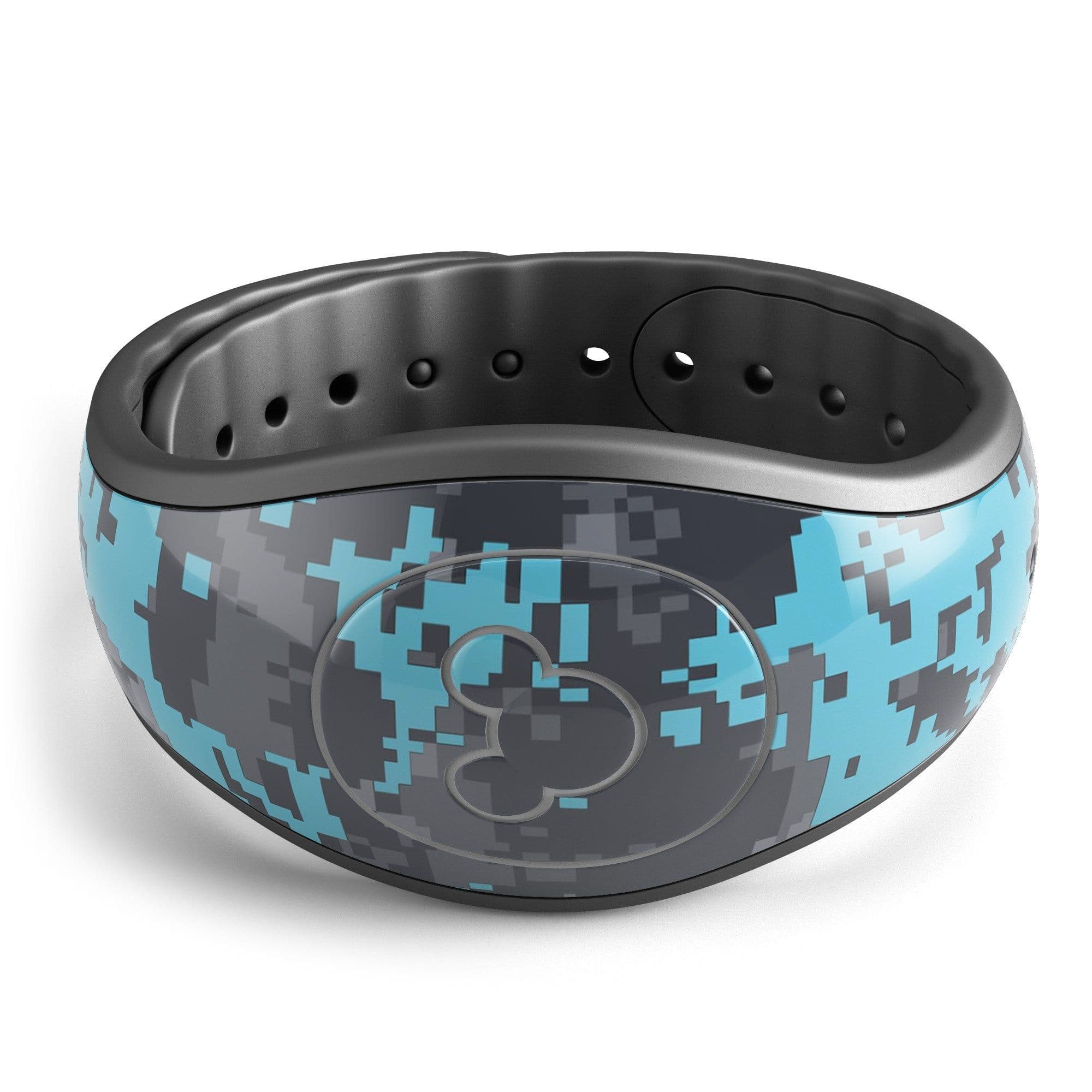 image-Bright Turquoise and Gray Digital Camouflage - Decal Skin Wrap Kit for