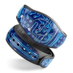 image-Blue Circuit Board V1 - Decal Skin Wrap Kit for the Disney Magic Band