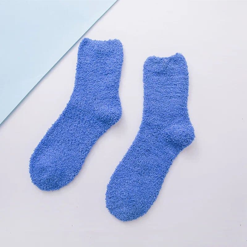 image-Fluffy Cotton Socks - Comfortable, Breathable Warmth - Casual Low Tube