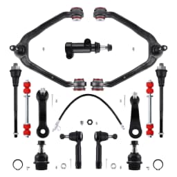image-13pcs Control Arms Kit PU Bushings for Chevy Silverado GMC Sierra 1500 4WD