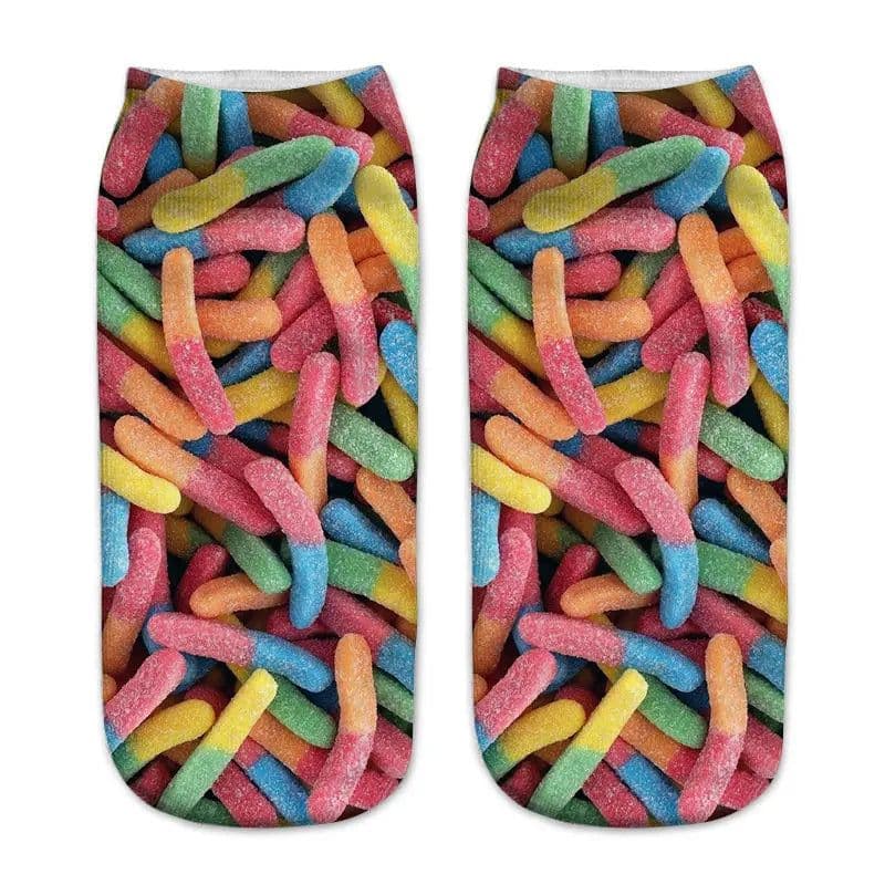 image-AnBnCn Funny Nutella 3D Printed Casual Socks - Kawaii Gift Delight