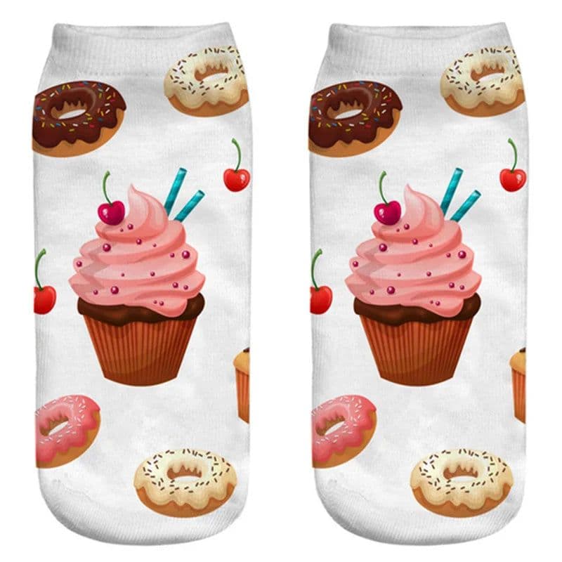 image-AnBnCn Funny Nutella 3D Printed Casual Socks - Kawaii Gift Delight