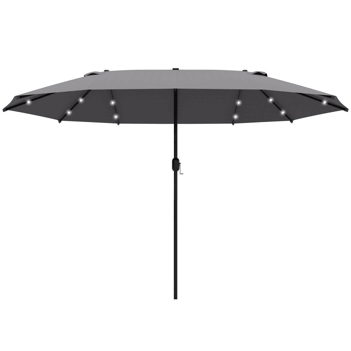 image-Garden Parasol 4.4m Double-Sided Sun Umbrella Patio Sun Shade LED Solar Light