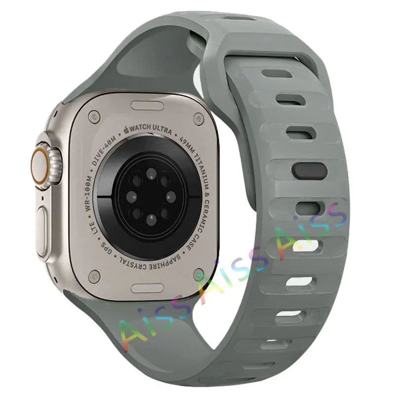 image-Aiss Waterproof Silicone Strap for Apple Watch Ultra & iWatch - Durable 49mm-38mm