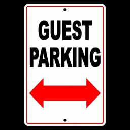 image-Weatherproof Visitor Parking No Sign - Durable Metal 8x12"