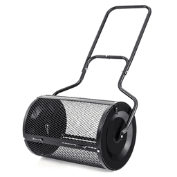 image-24-Inch Rustproof Compost Spreader, 2.7 Cu.ft Metal Mesh for Peat Moss/Topsoil