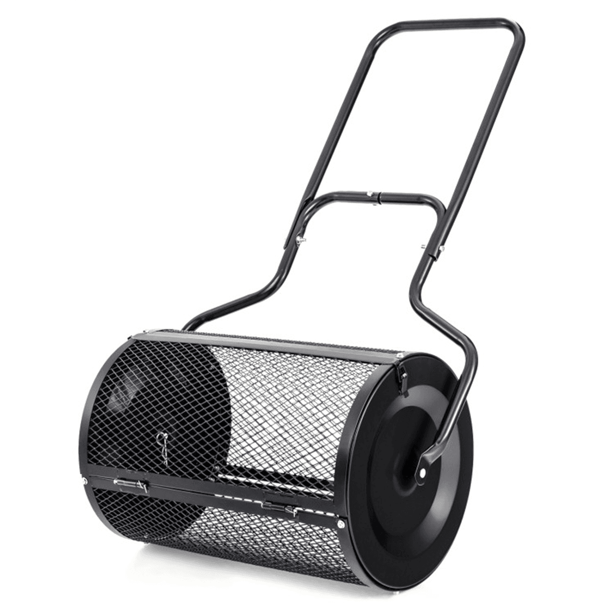 image-24-Inch Rustproof Compost Spreader, 2.7 Cu.ft Metal Mesh for Peat Moss/Topsoil