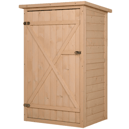 image-Wooden Garden Storage Shed Fir Wood Tool Cabinet