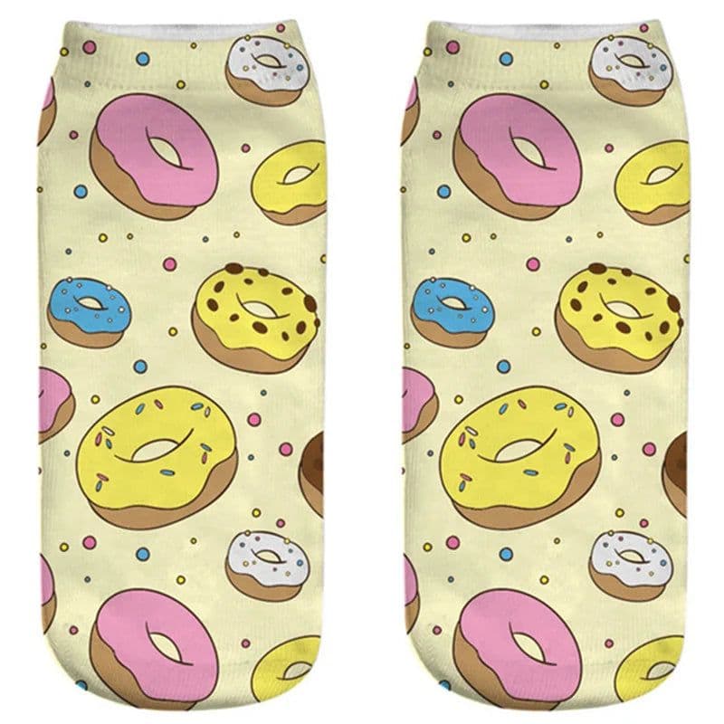 image-AnBnCn Funny Nutella 3D Printed Casual Socks - Kawaii Gift Delight