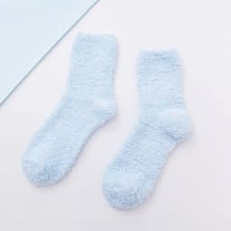 image-Fluffy Cotton Socks - Comfortable, Breathable Warmth - Casual Low Tube
