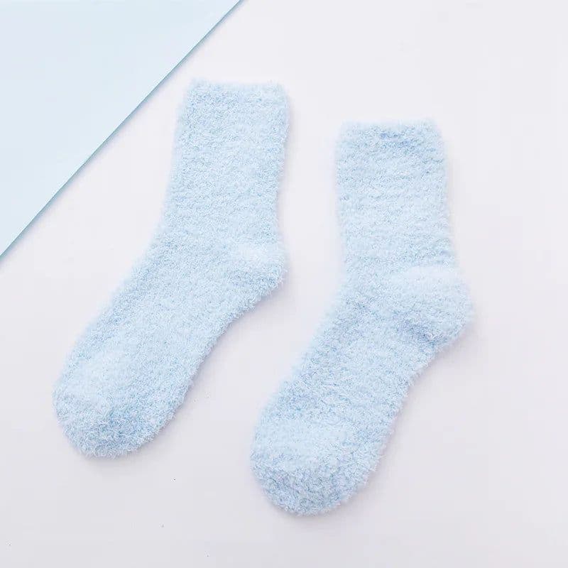 image-Fluffy Cotton Socks - Comfortable, Breathable Warmth - Casual Low Tube