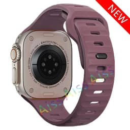 image-Aiss Waterproof Silicone Strap for Apple Watch Ultra & iWatch - Durable 49mm-38mm