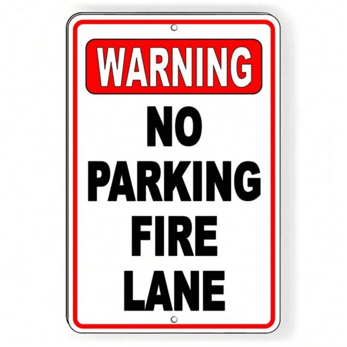 image-Fire Lane No Parking Sign Metal Durable Commercial Parking Lot Signage - 8"x12"