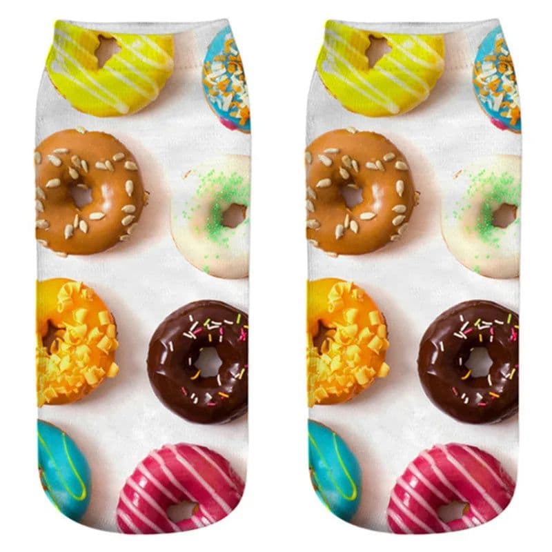 image-AnBnCn Funny Nutella 3D Printed Casual Socks - Kawaii Gift Delight