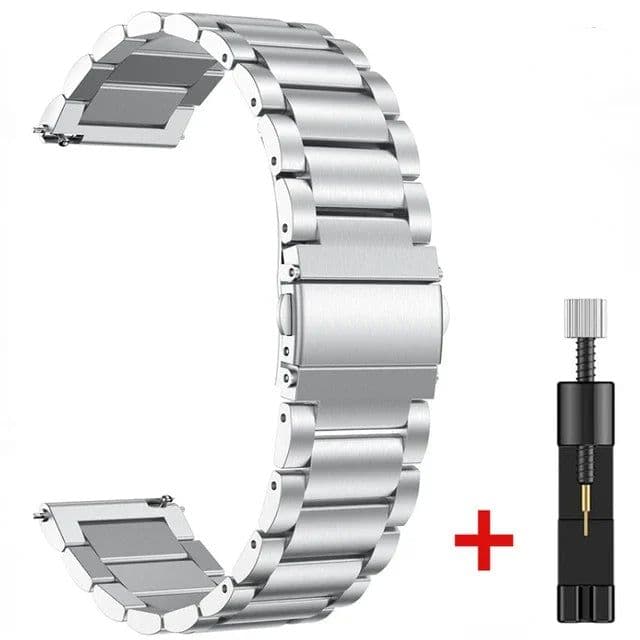 image-22mm Stainless Steel Watch Bracelet Strap for Amazfit Cheetah Pro