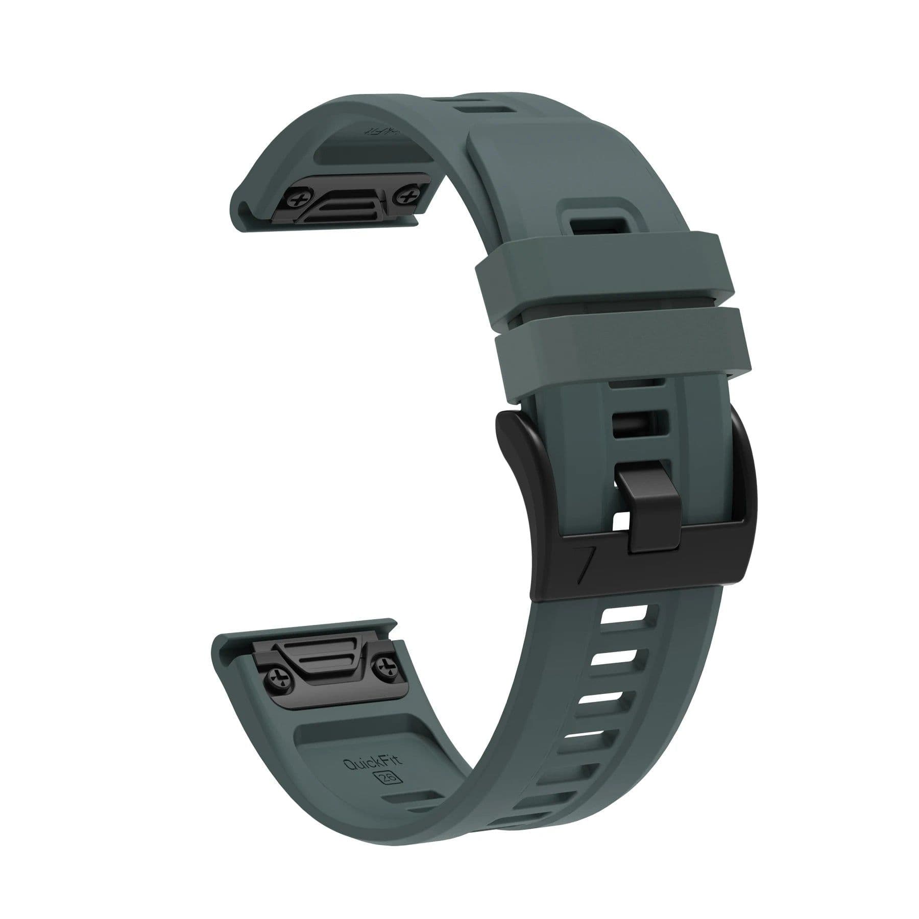 image-26mm Silicone Quick Fit Strap for Garmin Fenix, D2 & Tactix Series Watches