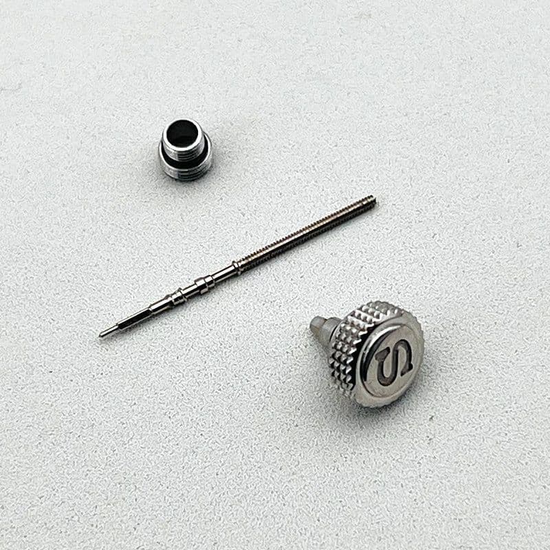 image-7mm Knurled Seiko Watch Crown - Durable Stainless Steel Repair Part