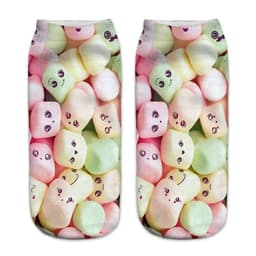 image-AnBnCn Funny Nutella 3D Printed Casual Socks - Kawaii Gift Delight