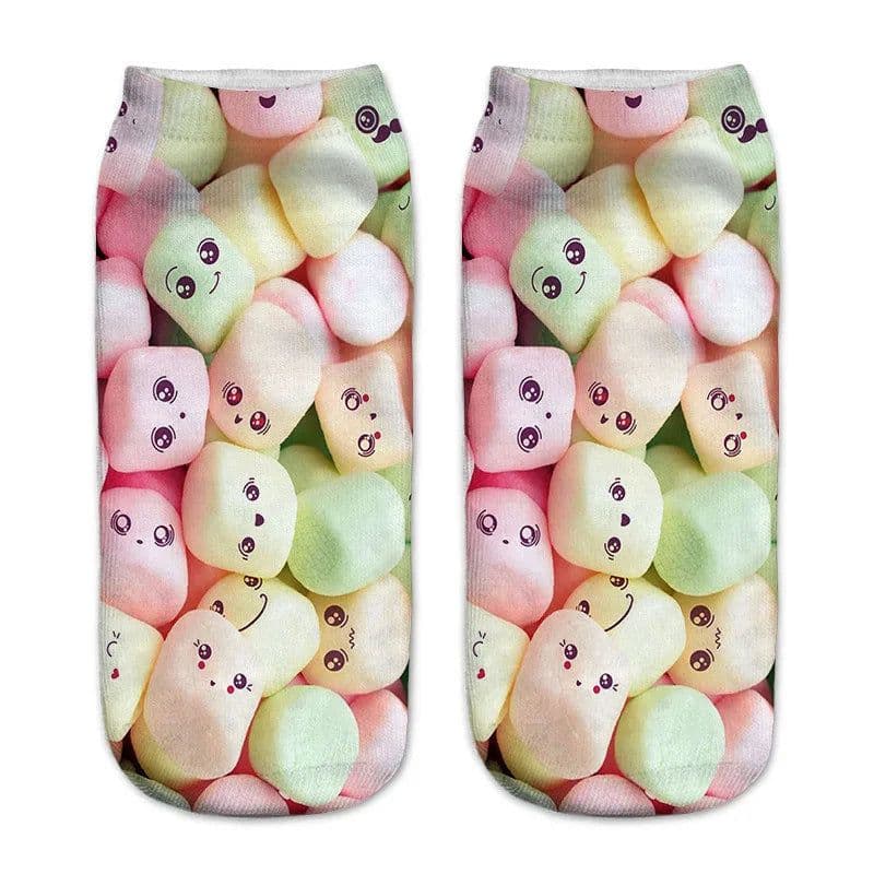 image-AnBnCn Funny Nutella 3D Printed Casual Socks - Kawaii Gift Delight