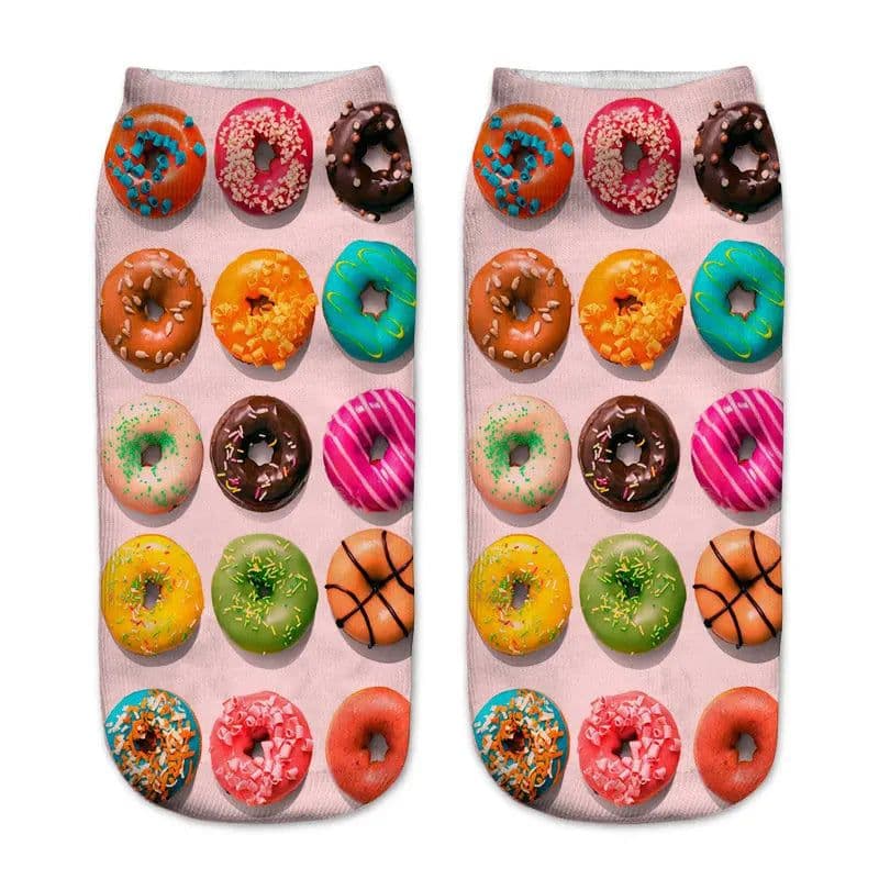 image-AnBnCn Funny Nutella 3D Printed Casual Socks - Kawaii Gift Delight
