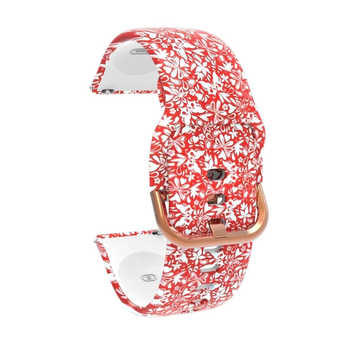 image-Aaigea Silicone Watch Band with Rose Gold Buckle for Huawei Fit Models