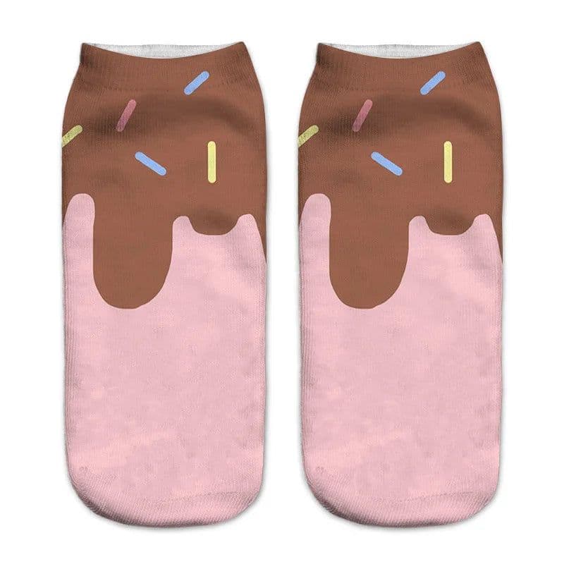 image-AnBnCn Funny Nutella 3D Printed Casual Socks - Kawaii Gift Delight