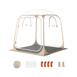 image-Clear Pop Up Sports Tent, 7×7FT Waterproof PVC Pod for Camping, 2-4 People