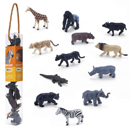image-Mini African Wildlife Playset 12pc Animal Figures