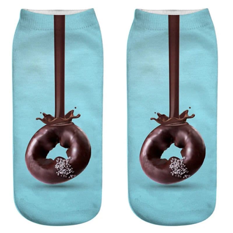 image-AnBnCn Funny Nutella 3D Printed Casual Socks - Kawaii Gift Delight