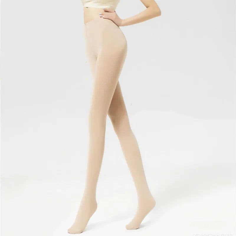 image-DOIAESKV 120D Fleece Tights - Warm & Stretchy Plus Size for Autumn Winter
