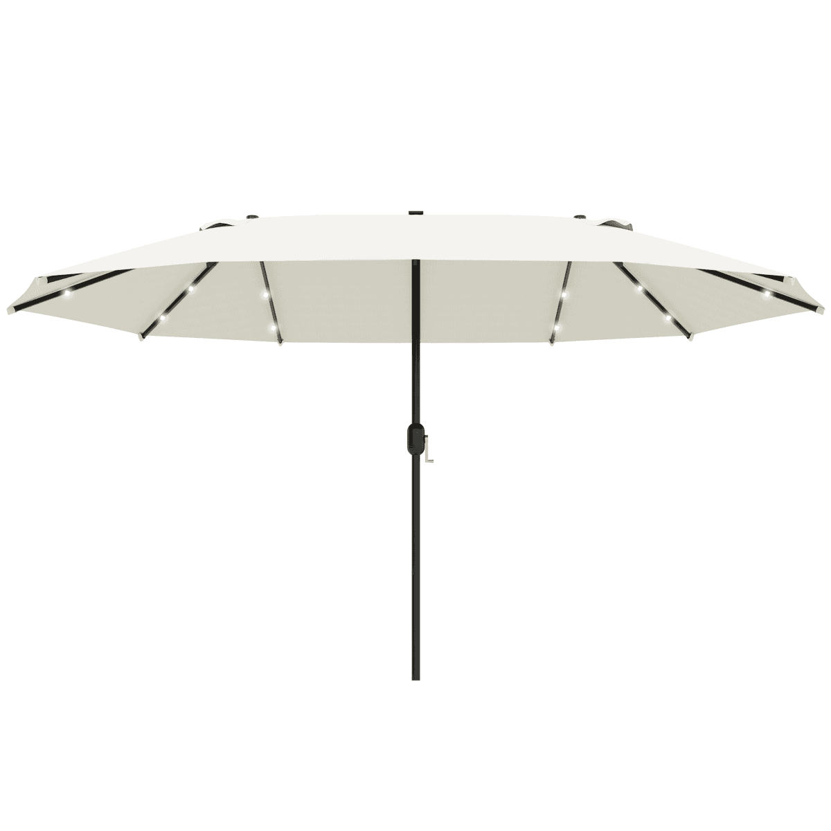 image-Garden Parasol 4.4m Double-Sided Sun Umbrella Patio Sun Shade LED Solar Light