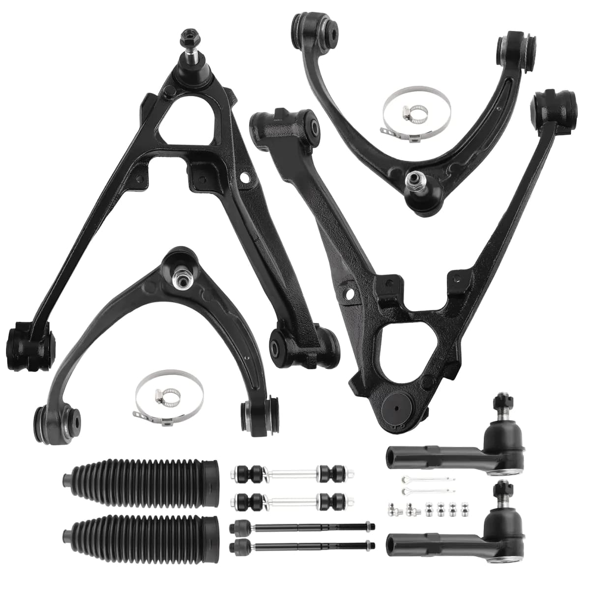 image-12pcs Front Upper Lower Control Arms FIT For Chevy Silverado GMC Sierra 1500 2007-2013
