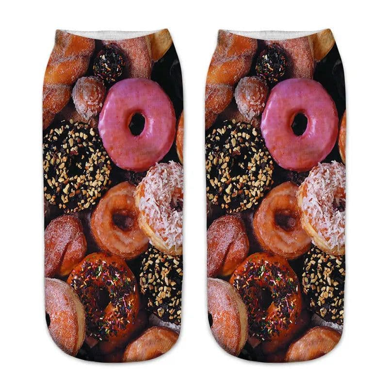 image-AnBnCn Funny Nutella 3D Printed Casual Socks - Kawaii Gift Delight