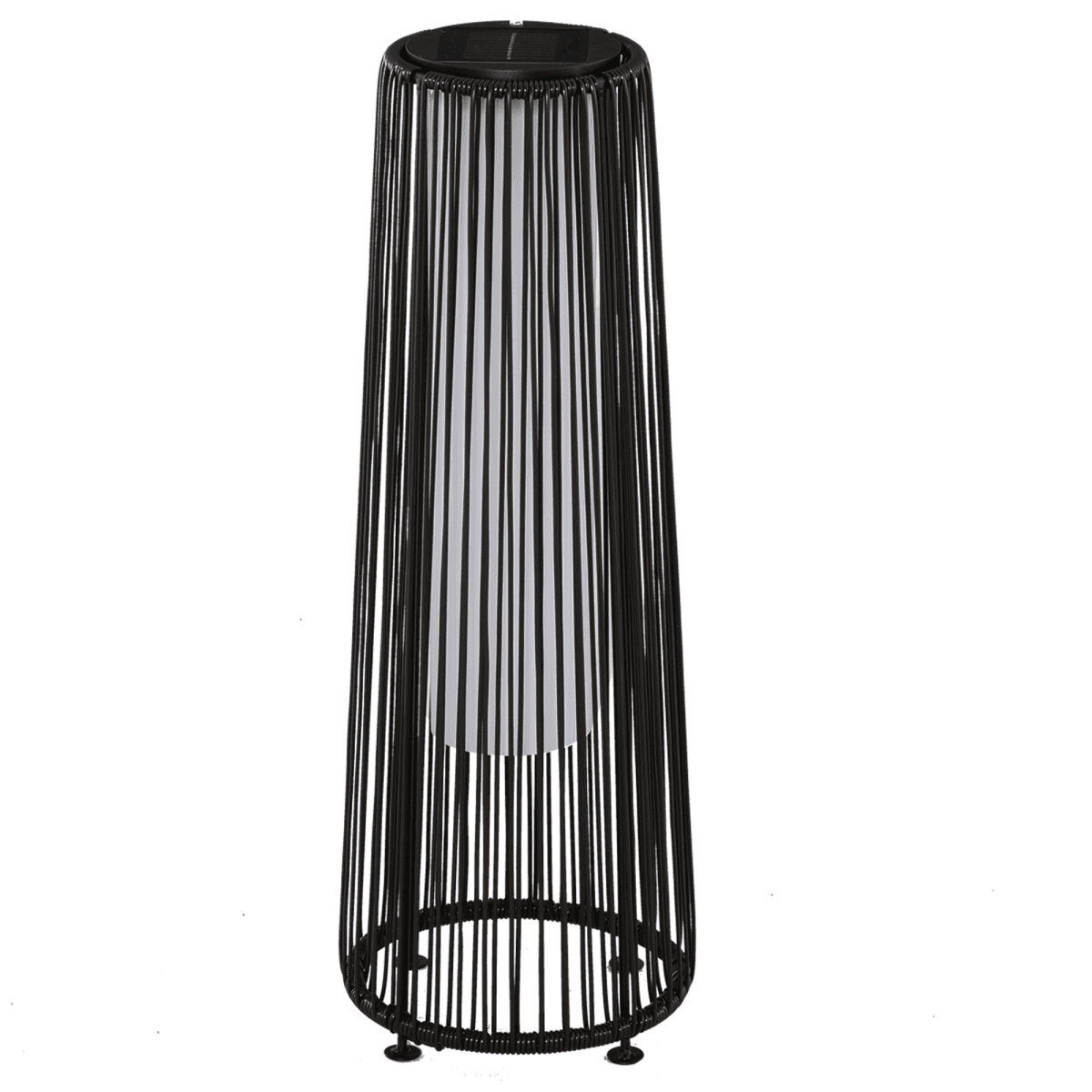 image-Garden Solar Lights Woven Resin Wicker Lantern Auto On/Off Solar Powered Light