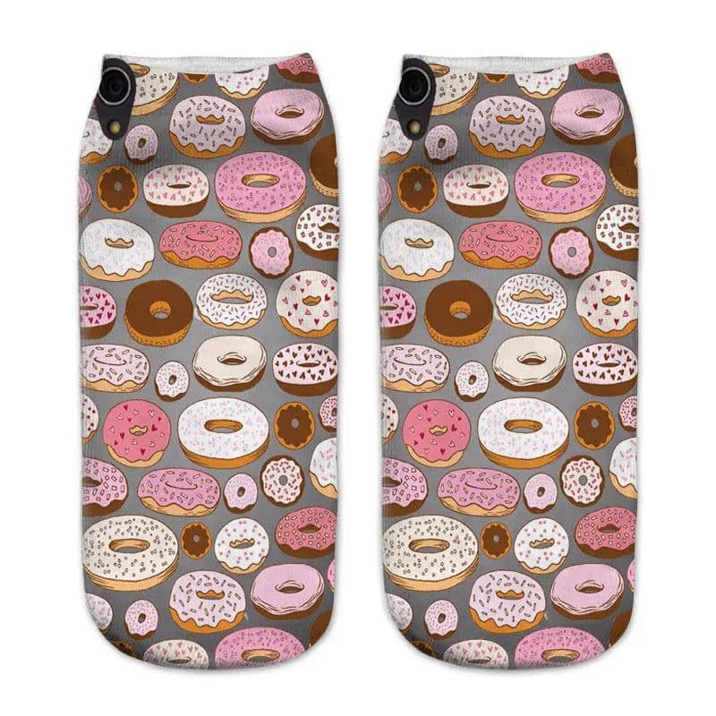image-AnBnCn Funny Nutella 3D Printed Casual Socks - Kawaii Gift Delight