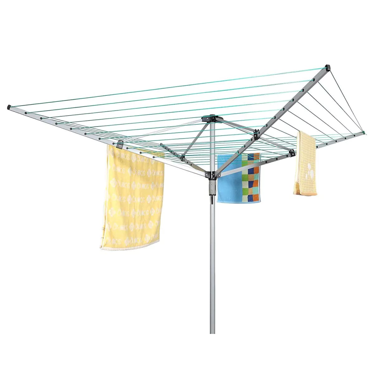image-FunkyBuys 40m Rotary Clothes Airer with Metal Ground Socket