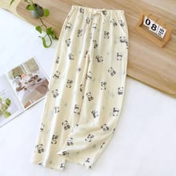 image-2025 Summer Ladies Short-sleeved Shorts Pajamas Set 100% Cotton Crepe Cloth Thin Home Service Two-piece Spring And Autumn Loose