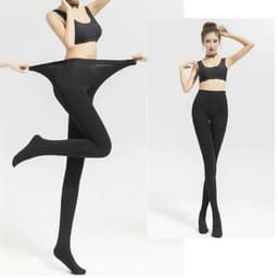image-DOIAESKV 120D Fleece Tights - Warm & Stretchy Plus Size for Autumn Winter