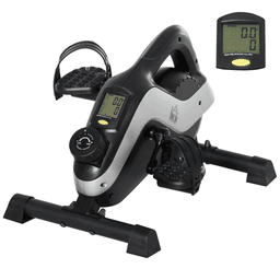 image-HOMCOM Mini Exercise Bike - 8 Levels Magnetic Resistance Black