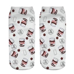 image-AnBnCn Funny Nutella 3D Printed Casual Socks - Kawaii Gift Delight