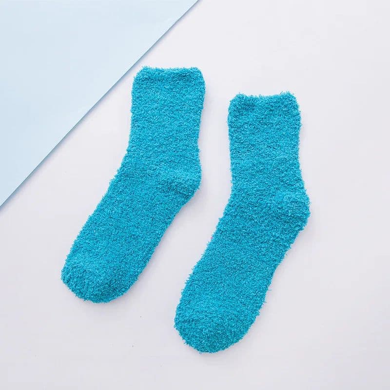 image-Fluffy Cotton Socks - Comfortable, Breathable Warmth - Casual Low Tube