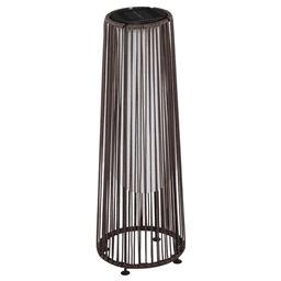 image-Garden Solar Lights Woven Resin Wicker Lantern Auto On/Off Solar Powered Light
