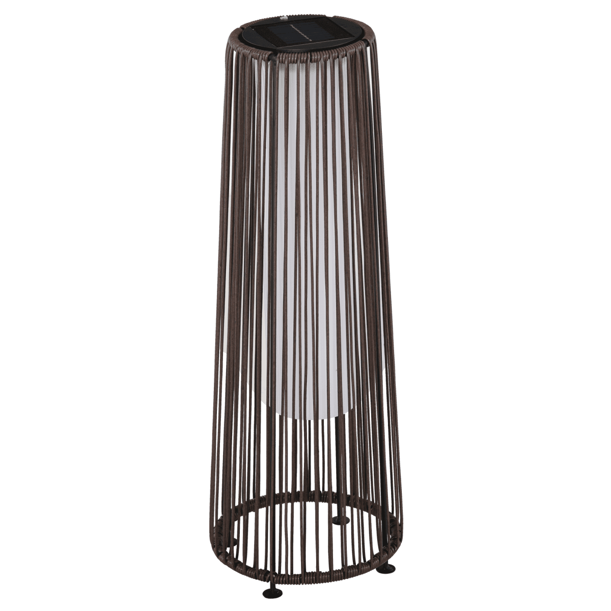 image-Garden Solar Lights Woven Resin Wicker Lantern Auto On/Off Solar Powered Light