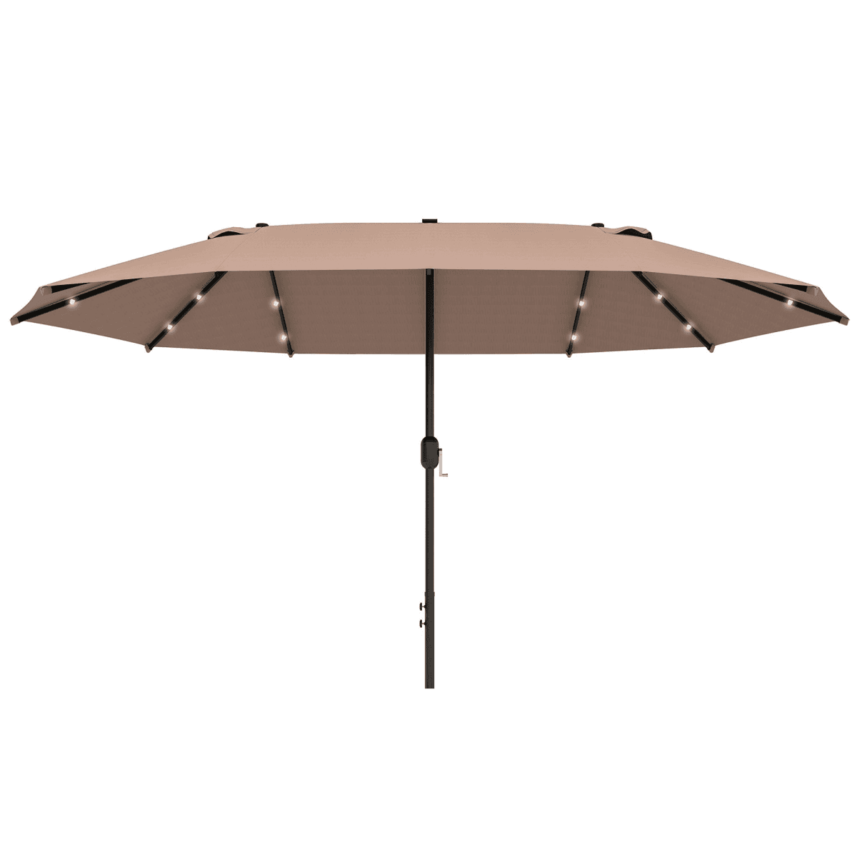 image-Garden Parasol 4.4m Double-Sided Sun Umbrella Patio Sun Shade LED Solar Light