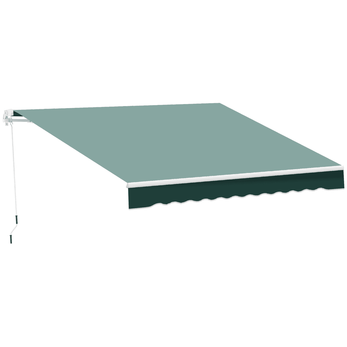image-Manual Retractable Sun Shade Patio Awning Outdoor Deck Canopy Shelter, 2.5mx2m