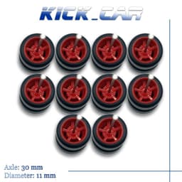 image-1:64 Plastic Diecast Wheels Set for Model Cars - High-Quality Replacement
